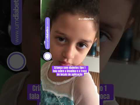 Criança que convive com diabetes tipo 1 fala sobre a insulina e a troca de locais de aplicação