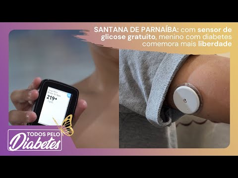 SANTANA DE PARNAÍBA: com sensor de glicose gratuito, menino com diabetes comemora mais liberdade