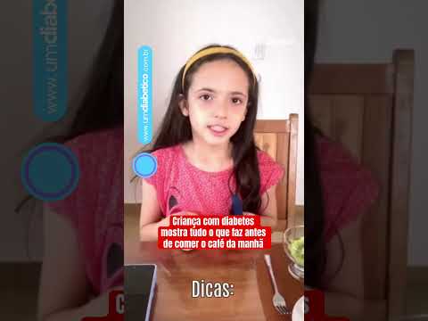 Criança com diabetes mostra tudo o que faz antes de comer o café da manhã