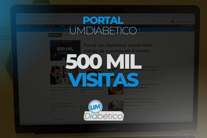 Portal Um Diabético: quase meio milhão de acessos em 4 meses