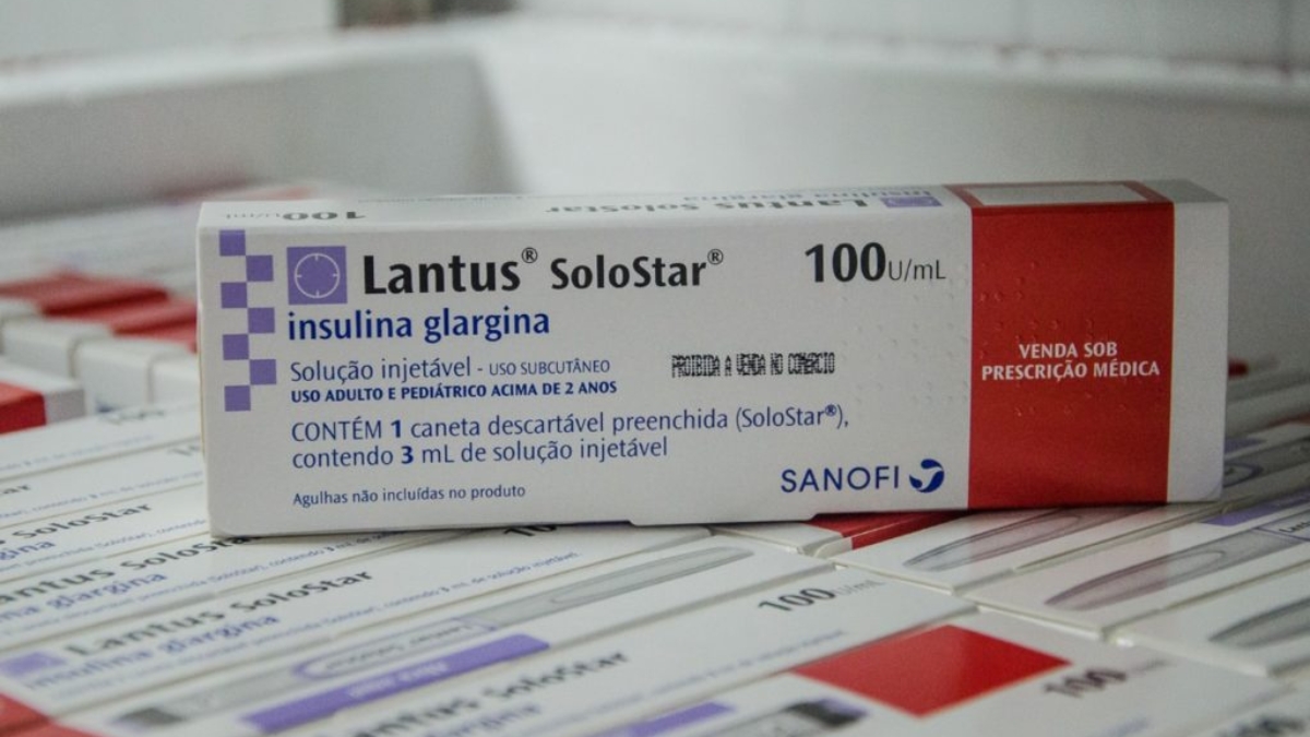 Insulina Glargina Lantus pronta para distribuição.