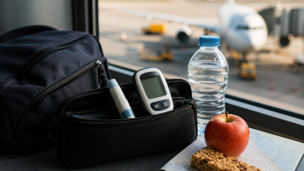 Por que a hipoglicemia é mais comum durante viagens em pessoas com diabetes? hipoglicemia em viagens