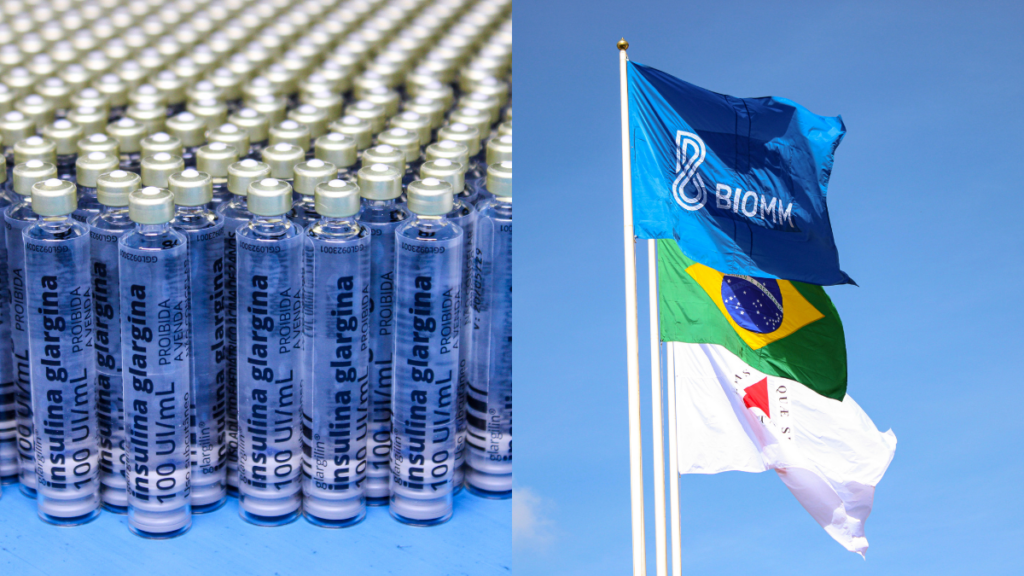 Insulina produzida no Brasil pela Biomm reforça abastecimento do SUS e amplia acesso à glargina Insulina produzida no Brasil pela Biomm.