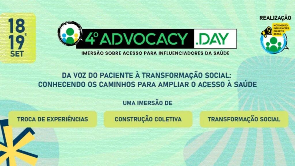 4º Advocacy Day reúne comunidade do diabetes e amplia debate sobre acesso à saúde 1 flyer diabetes evento influenciadores