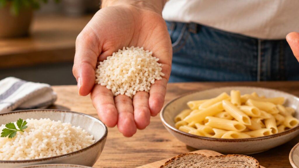 Nutricionista ensina técnica com as mãos para estimar carboidratos sem balança para pessoas com diabetes; saiba como fazer carboidratos alimentação
