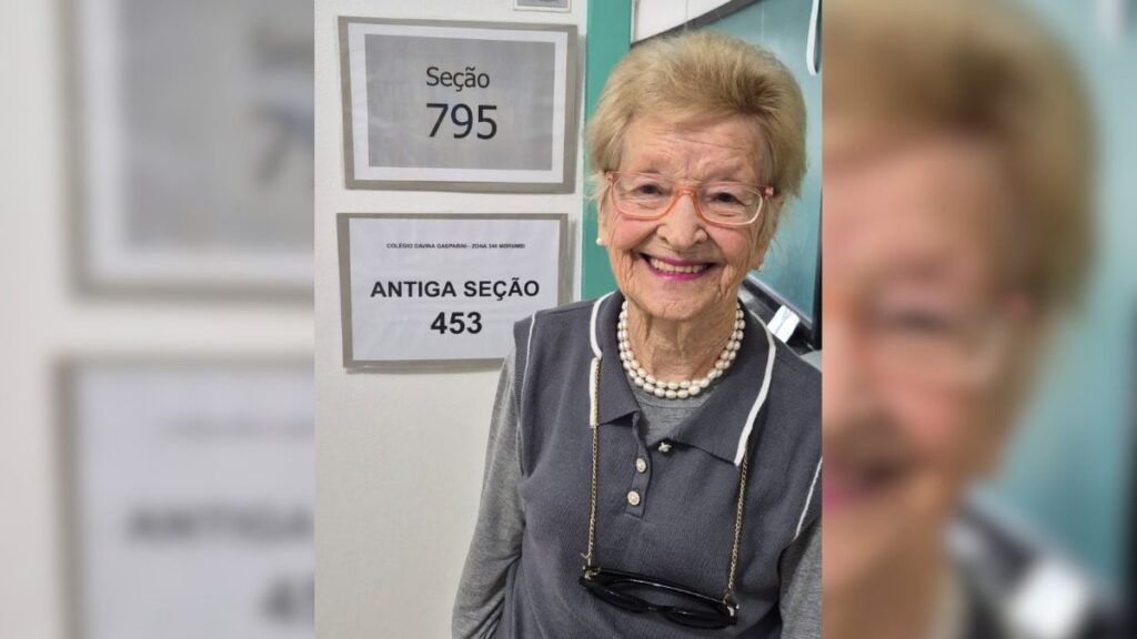 Aos 95 anos, mulher com maior tempo de diabetes tipo 1 no Brasil fez questão de votar neste domingo (25) 1 diabetes dona carmen eleições