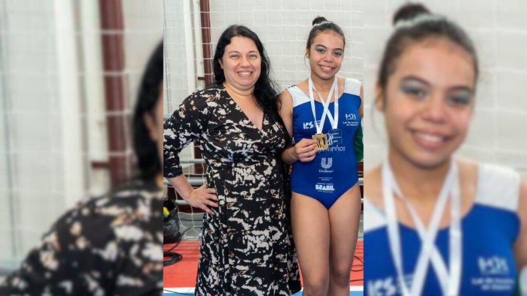 Adolescente com diabetes tipo 1 conquista títulos na ginástica de alto rendimento e concilia controle da glicose nos treinos 1 mãe e filha ginasta diabetes